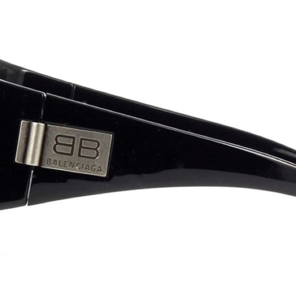 BALENCIAGA BB0189S 001 Unisex Black Bold Round Oversized Sunglasses  ???? main image 12